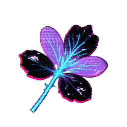 Flower Lavender (Cyberpunk) - 256x256 pixel art sprite