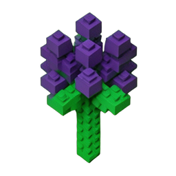Flower Lavender (Voxel) - 256x256 pixel art sprite