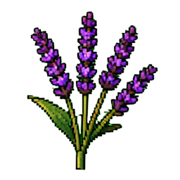Lavanda de flor — sprite pixel art 256×256