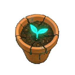 Flower Pot (Atmospheric) - 256x256 pixel art sprite