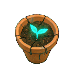 Vaso de flor (Atmósfera) — sprite pixel art 256×256