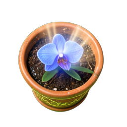 Flower Pot (HD-2D) - 256x256 pixel art sprite