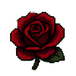 Flower Rose (16-Bit) - 256x256 pixel art sprite