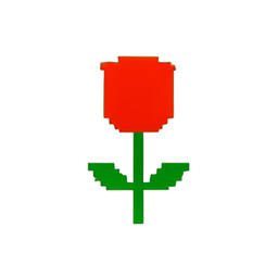 Flower Rose (Low-Res) — 256×256 pixel art sprite