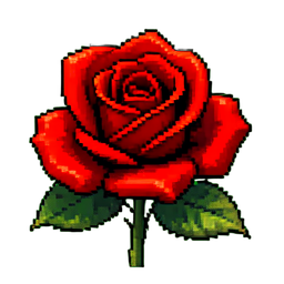 Flower Rose - 256x256 pixel art sprite