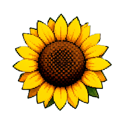 Flower Sunflower (16-Bit) - 256x256 pixel art sprite