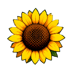 Girassol (16-Bit) — sprite pixel art 256×256