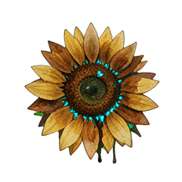 Flower Sunflower (Atmospheric) - 256x256 pixel art sprite
