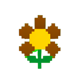 Flower Sunflower (Low-Res) - 256x256 pixel art sprite