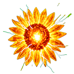 Flower Sunflower (VFX) - 256x256 pixel art sprite