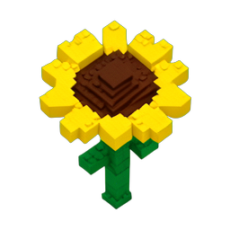 Girassol (Voxel) — sprite pixel art 256×256