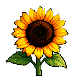 Flower Sunflower - 256x256 pixel art sprite