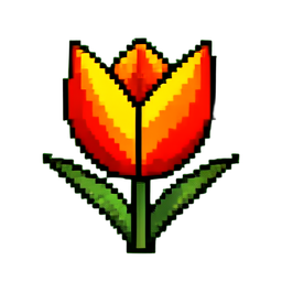 Flower Tulip (16-Bit) - 256x256 pixel art sprite