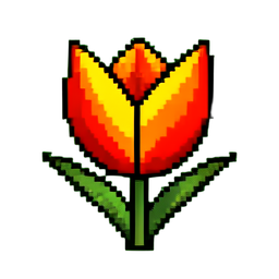 Fleur Tulipe (16-Bit) — sprite pixel art 256×256