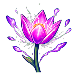 Flower Tulip (VFX) - 256x256 pixel art sprite