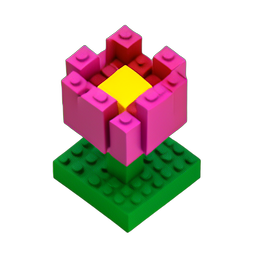 Flor Tulipán (Voxel) — sprite pixel art 256×256