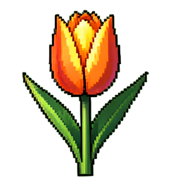 Flower Tulip - 256x256 pixel art sprite