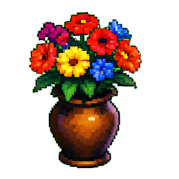 Flower Vase - 256x256 pixel art sprite