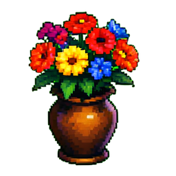 Flor Vaso — sprite pixel art 256×256
