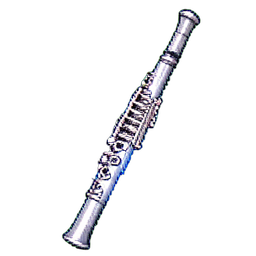 Silberflöte — 256×256 Pixel-Art-Sprite
