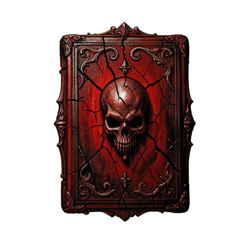 Grimório proibido vermelho — sprite pixel art 512×512