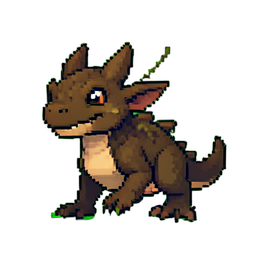 Walddrachenjunges — 256×256 Pixel-Art-Sprite