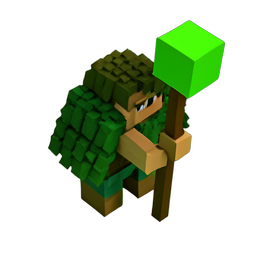 Forest Druid (Voxel) - 256x256 pixel art sprite