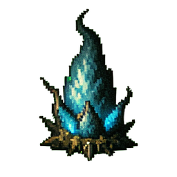 Lueur Élémentaire de la Forêt — sprite pixel art 256×256