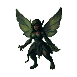 Forest Fairy Sprite — 256×256 pixel art sprite