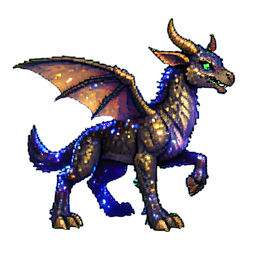 Wald-Hippogriff — 256×256 Pixel-Art-Sprite