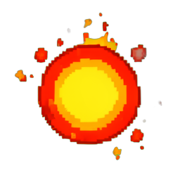 Glühkugel — 256×256 Pixel-Art-Sprite