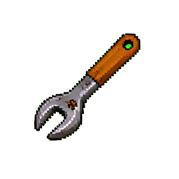 Forge Tongs Long Iron — 256×256 pixel art sprite