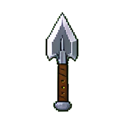 Geschmiedeter Eisenhieb — 256×256 Pixel-Art-Sprite
