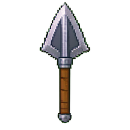 Langschwert aus geschmiedetem Eisen — 256×256 Pixel-Art-Sprite