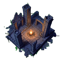 Festung (Atmosphärisch) — 256×256 Pixel-Art-Sprite