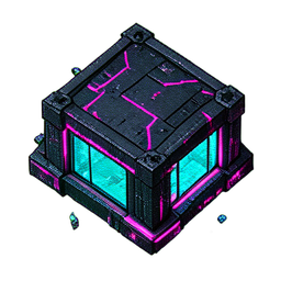 Fortaleza (Cyberpunk) — sprite pixel art 256×256