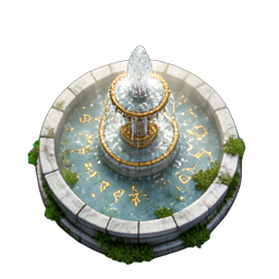 Fountain (HD-2D) - 256x256 pixel art sprite