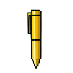 金钢笔 — 256×256 像素游戏素材