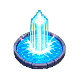 Agua de fuente — sprite pixel art 256×256