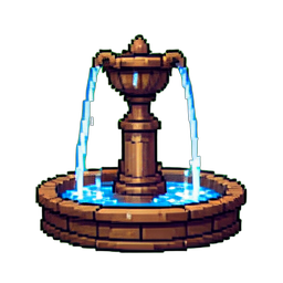 Fountain - 256x256 pixel art sprite