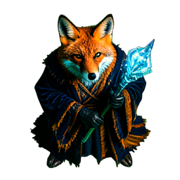 Fox Mage (Cinematic) - 256x256 pixel art sprite