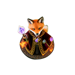 Fox Mage (HD-2D) - 256x256 pixel art sprite