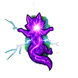 Fox Mage (VFX) - 256x256 pixel art sprite