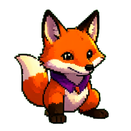 Fox Mage - 256x256 pixel art sprite