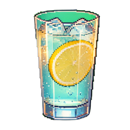 Frisches Zitronenlimonade Glas — 256×256 Pixel-Art-Sprite