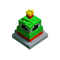 Príncipe Rana (Voxel) — sprite pixel art 256×256