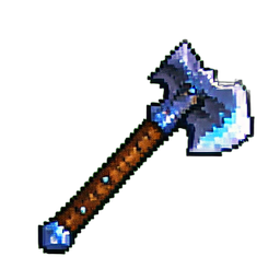 Hacha de Hielo — sprite pixel art 256×256
