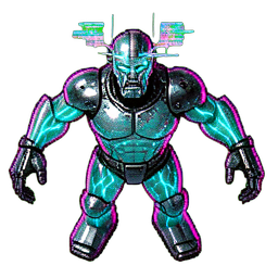 Frost Giant (Cyberpunk) - 256x256 pixel art sprite