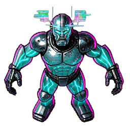 Frost Giant (Cyberpunk) — 256×256 pixel art sprite