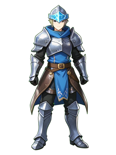 Frost Knight Ice Visor — 384×512 pixel art sprite